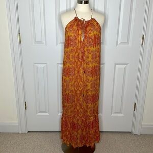 Animale Brazil Orange Printed Dress 42
